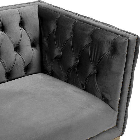 Alexander Grey Velvet Chair C