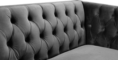 Alexander Grey Velvet Sofa S