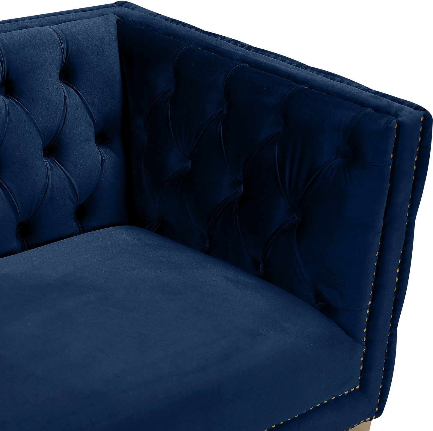 alexander navy velvet loveseat l