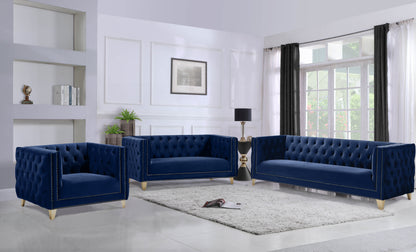 Alexander Navy Velvet Loveseat L