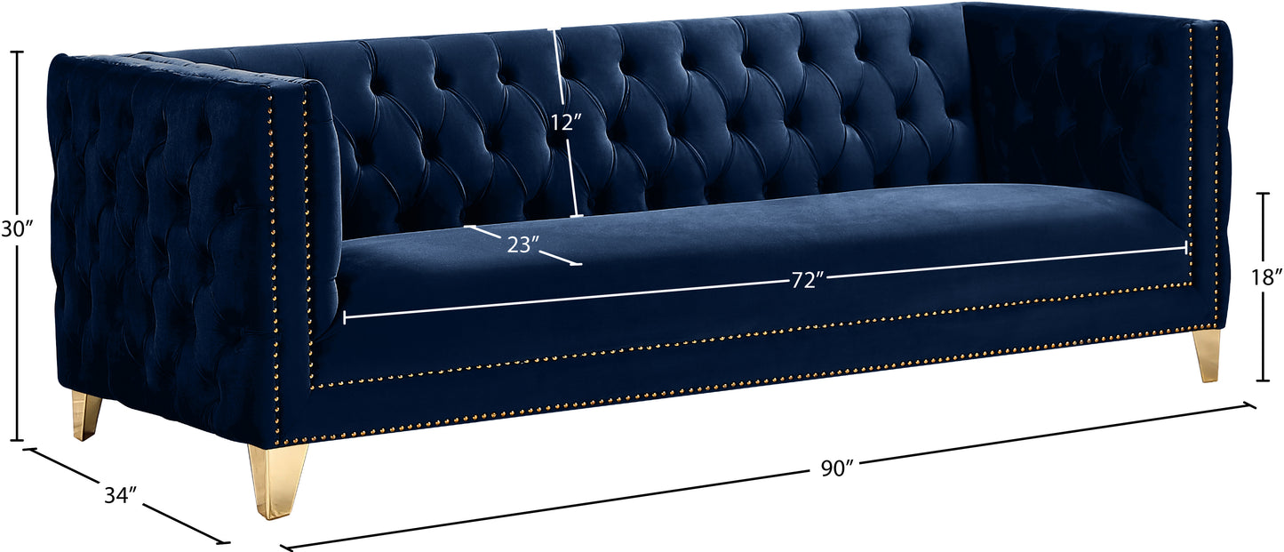 alexander navy velvet sofa s