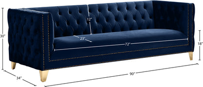 Alexander Navy Velvet Sofa S