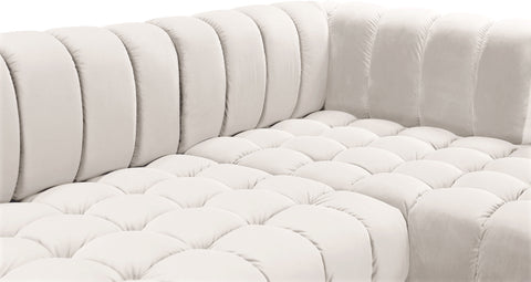 Industry Cream Velvet 3pc. Sectional (3 Boxes) Sectional