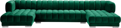 Industry Green Velvet 3pc. Sectional (3 Boxes) Sectional