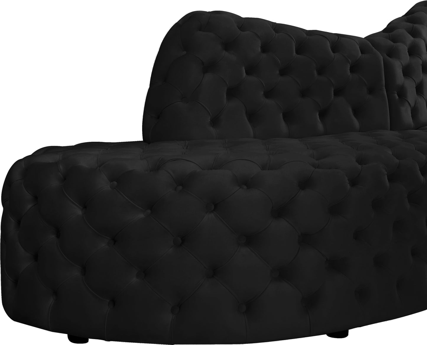 creston black velvet 2pc. sectional sectional