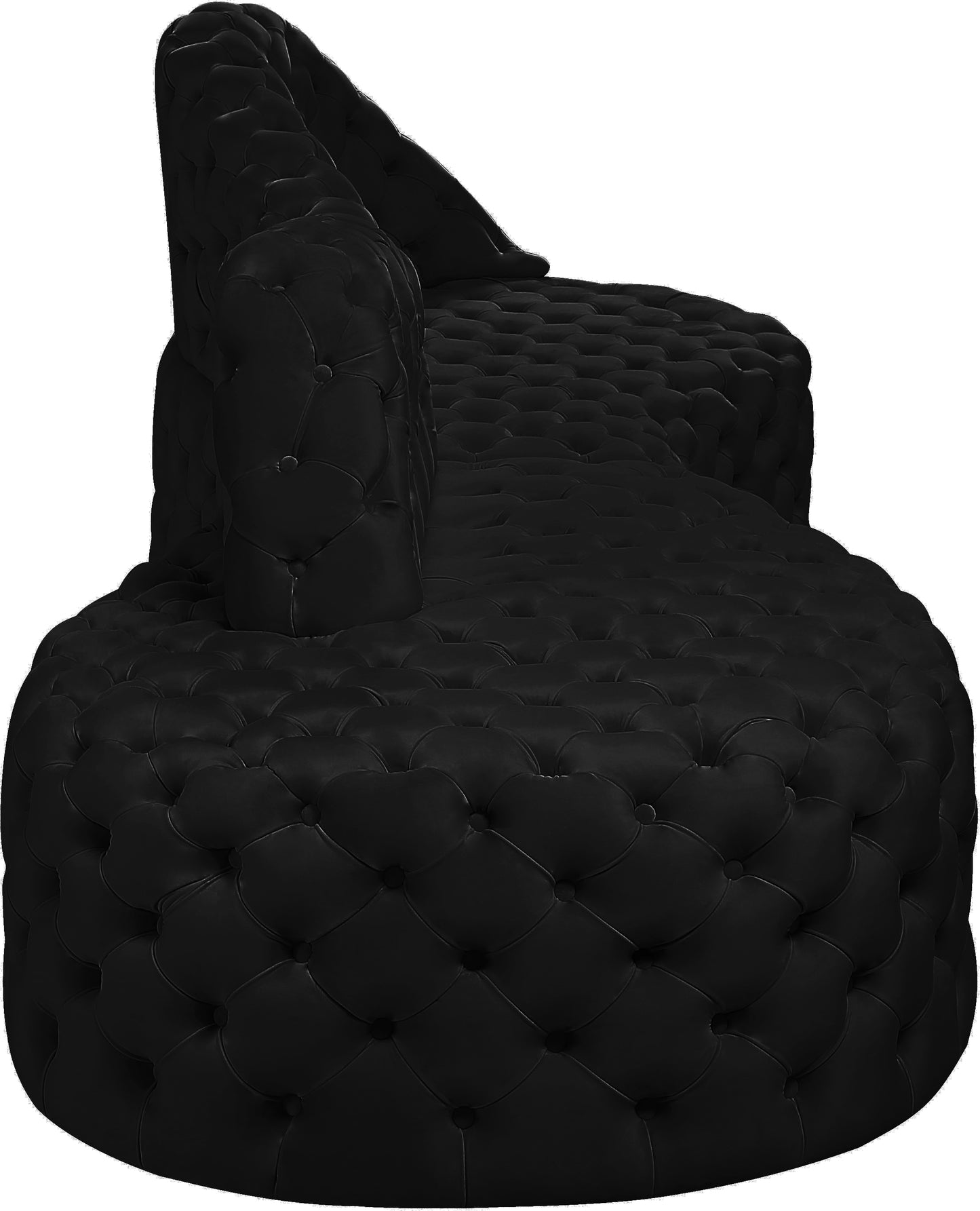 creston black velvet 2pc. sectional sectional