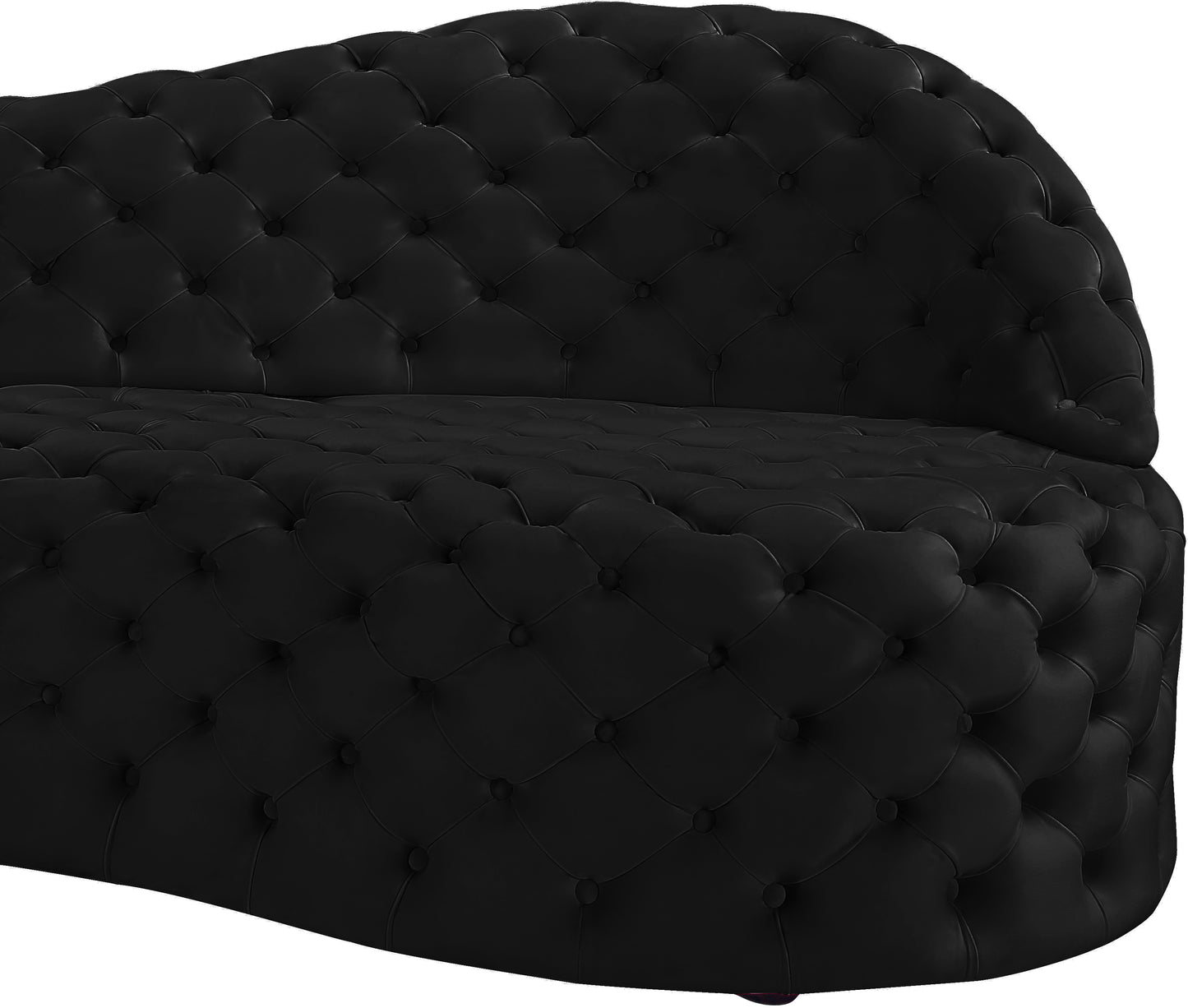 creston black velvet 2pc. sectional sectional