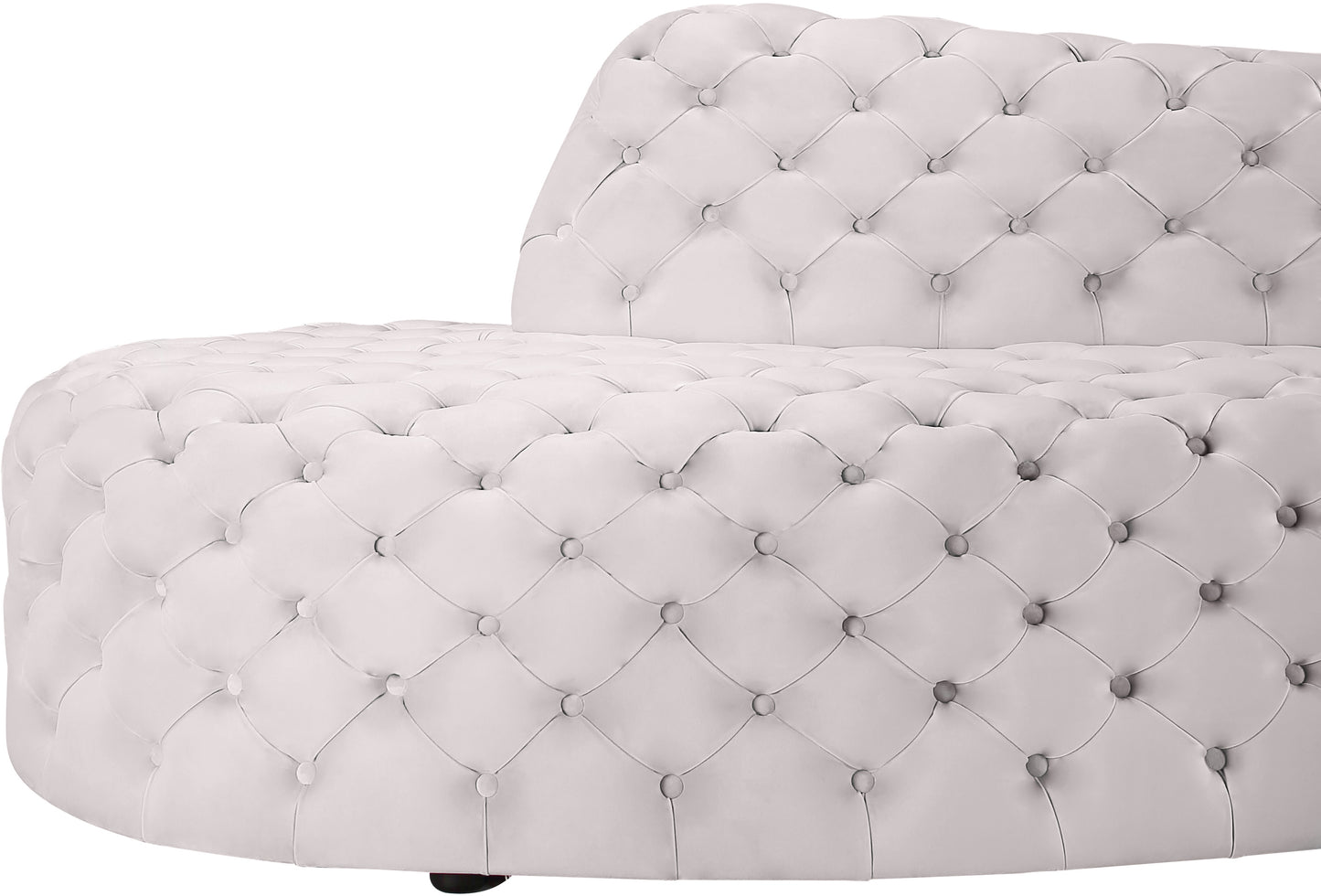 creston cream velvet 2pc. sectional sectional