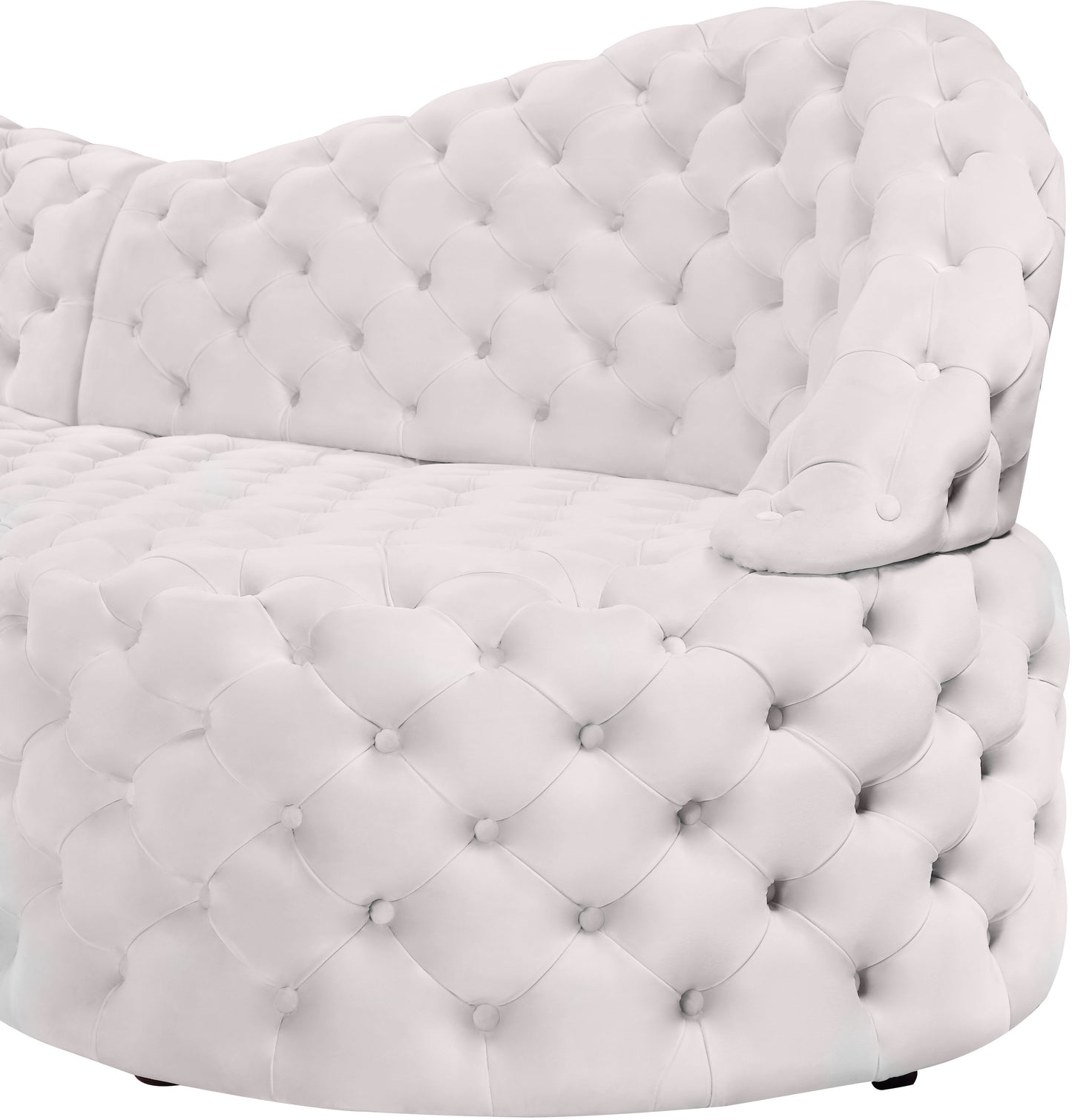 creston cream velvet 2pc. sectional sectional