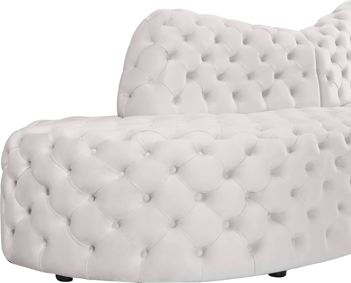 creston cream velvet 2pc. sectional sectional