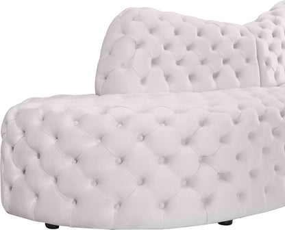 Creston Cream Velvet 2pc. Sectional Sectional