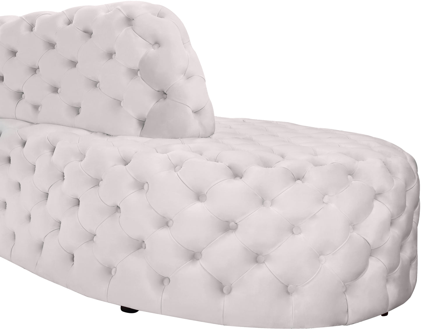 creston cream velvet 2pc. sectional sectional