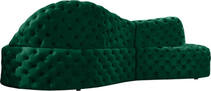 Creston Green Velvet 2pc. Sectional Sectional