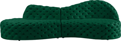 Creston Green Velvet 2pc. Sectional Sectional