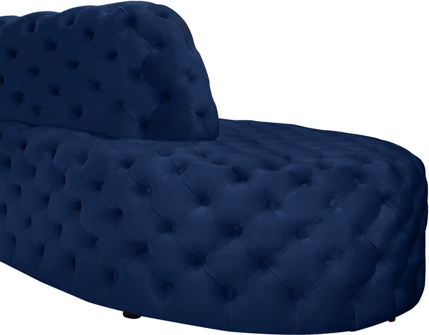 creston navy velvet 2pc. sectional sectional