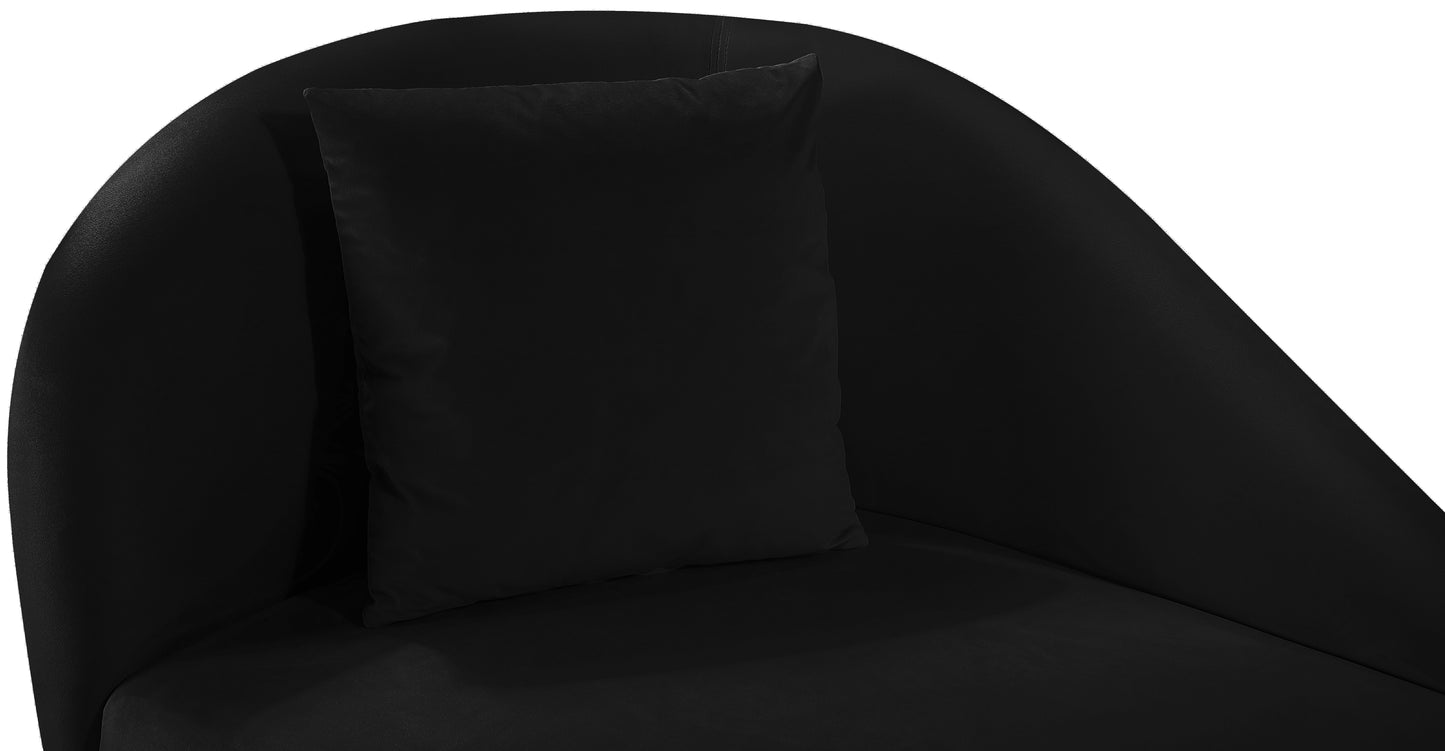 opera black velvet chaise chaise