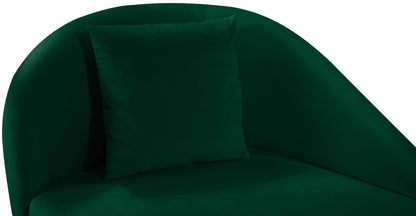 Opera Green Velvet Chaise Chaise