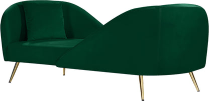 Opera Green Velvet Chaise Chaise