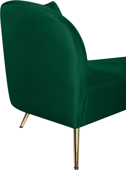 Opera Green Velvet Chaise Chaise