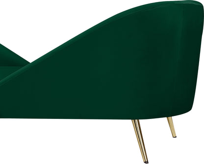 Opera Green Velvet Chaise Chaise