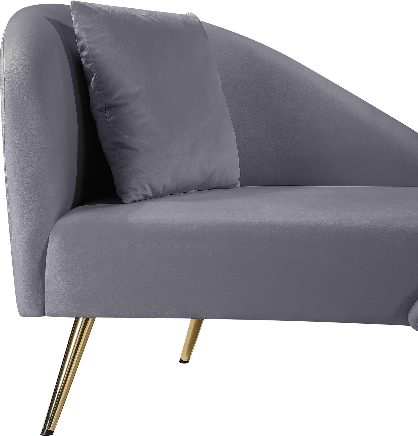 opera grey velvet chaise chaise