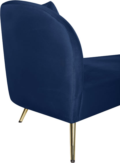 Opera Navy Velvet Chaise Chaise