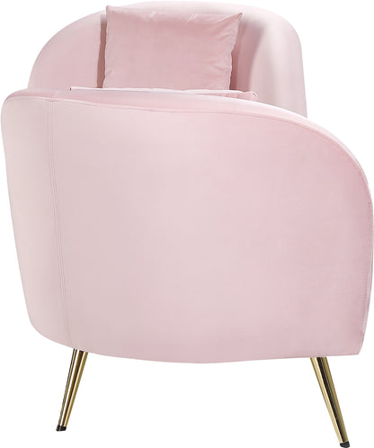 Opera Pink Velvet Chaise Chaise