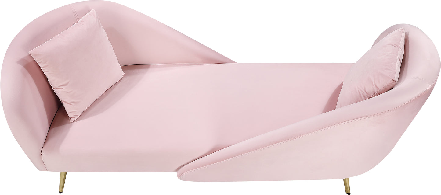 opera pink velvet chaise chaise