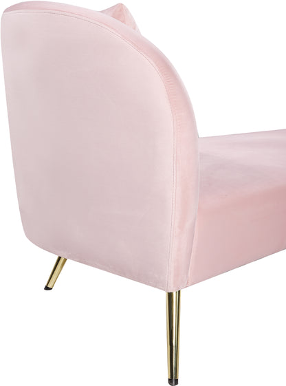 Opera Pink Velvet Chaise Chaise