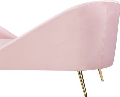 Opera Pink Velvet Chaise Chaise