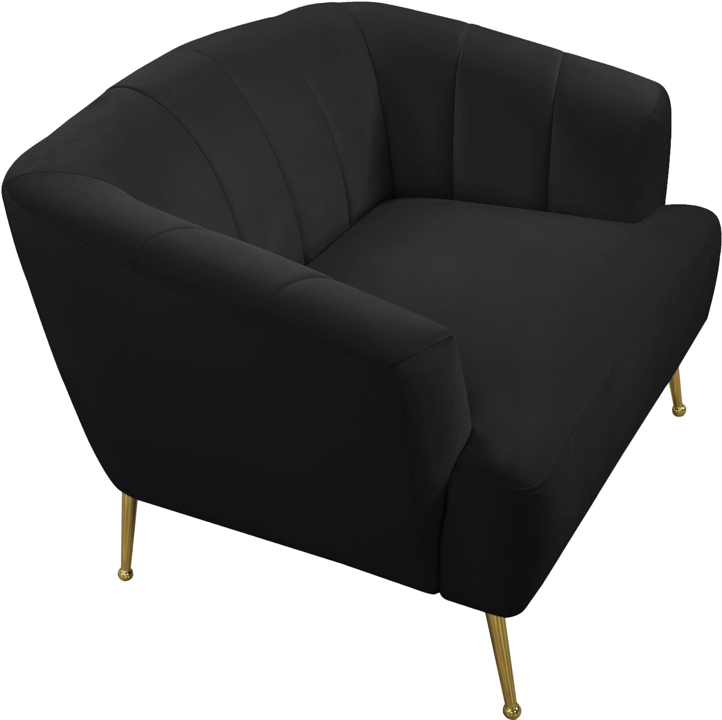 liam black velvet chair c