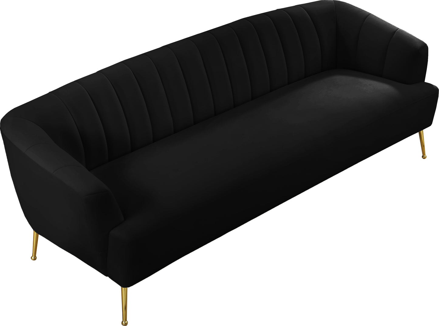 liam black velvet sofa s