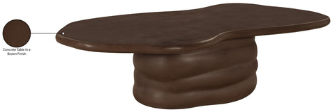 Olive Brown Concrete Indoor/Outdoor Coffee Table, 1 Piece