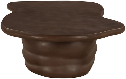 Olive Brown Concrete Indoor/Outdoor Coffee Table, 1 Piece