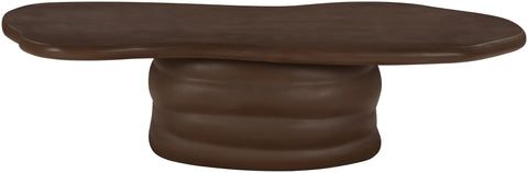 Olive Brown Concrete Indoor/Outdoor Coffee Table, 1 Piece