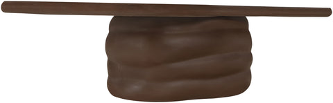 Olive Brown Concrete Indoor/Outdoor Coffee Table, 1 Piece
