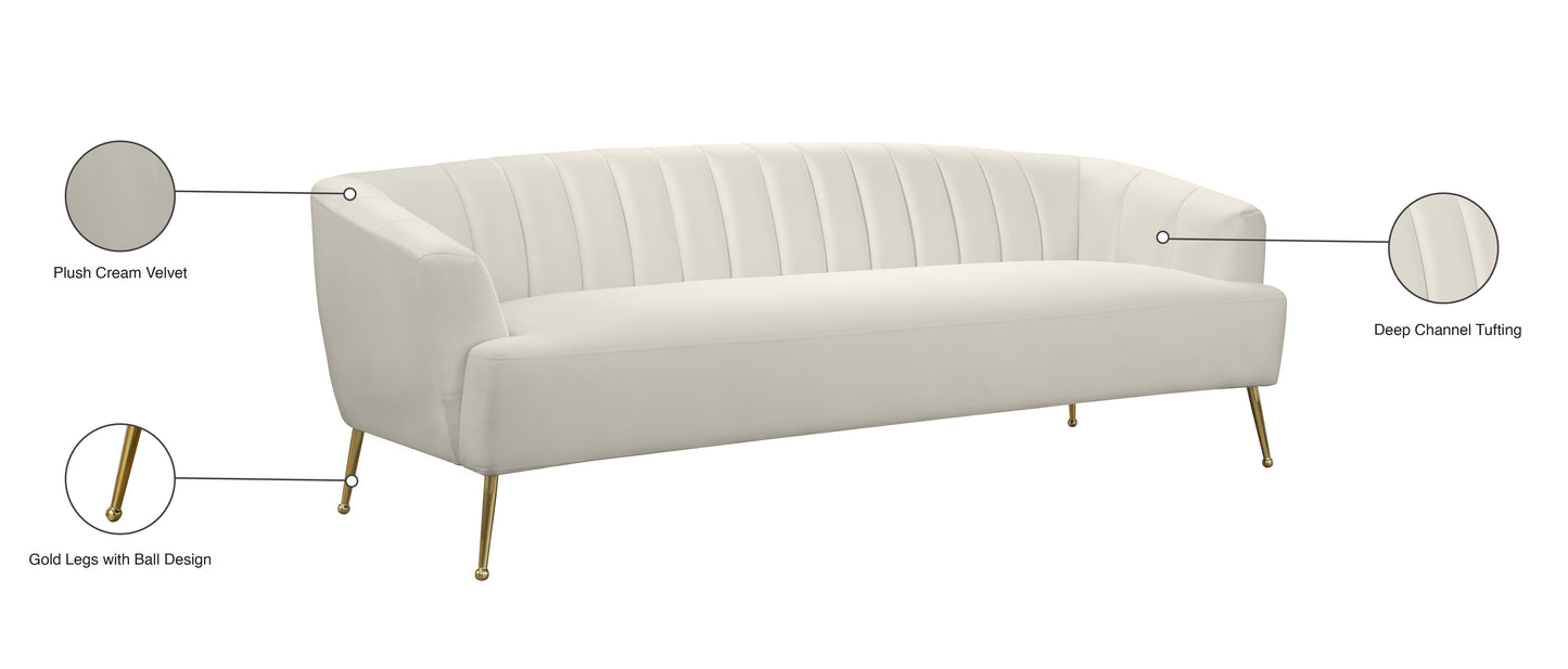 liam cream velvet sofa s