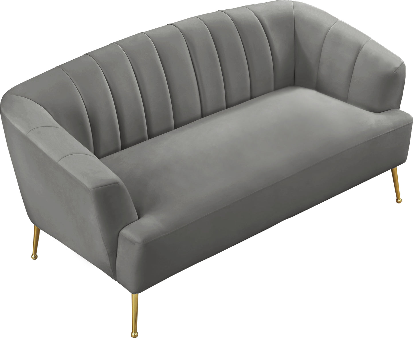 liam grey velvet loveseat l