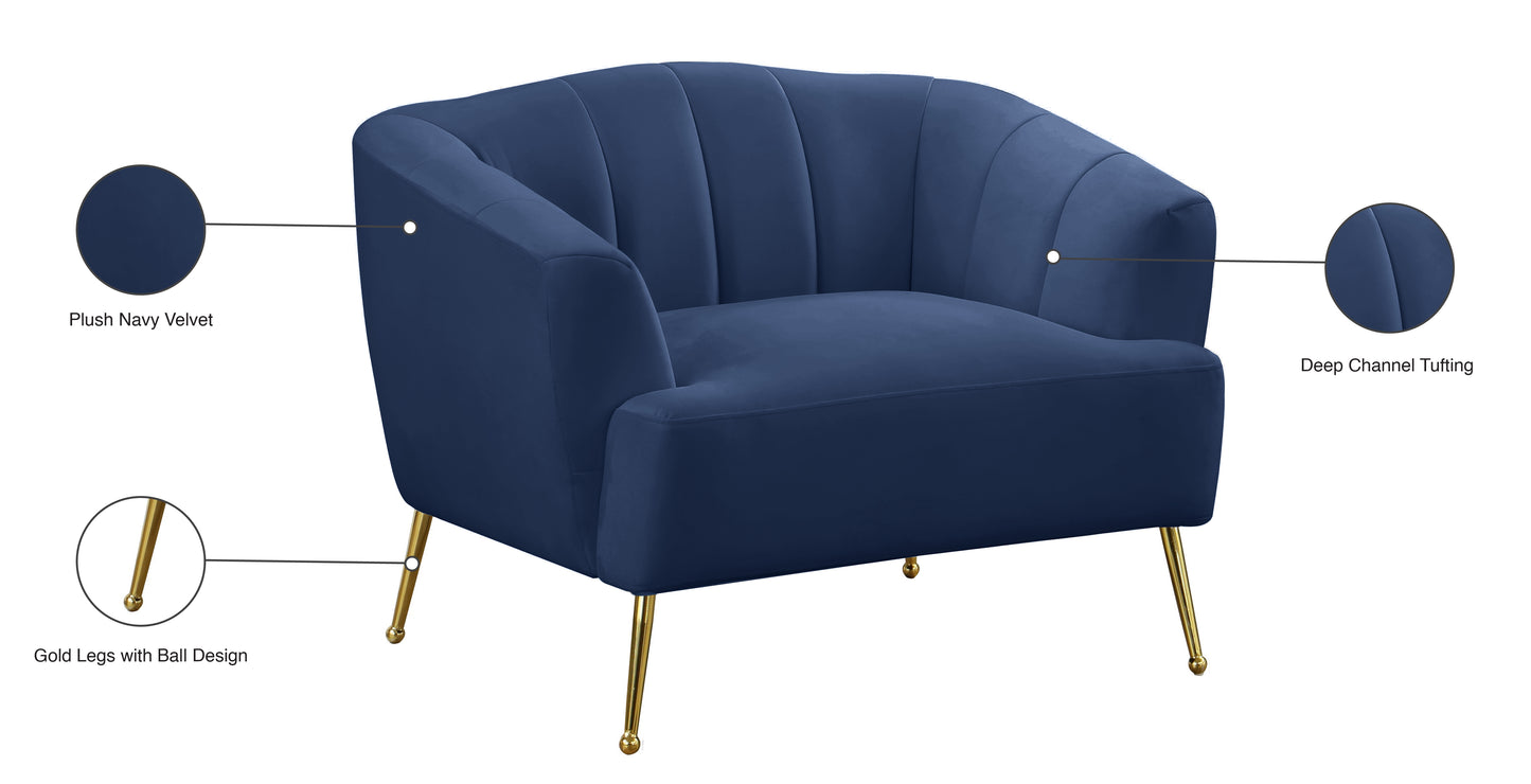 liam navy velvet chair c