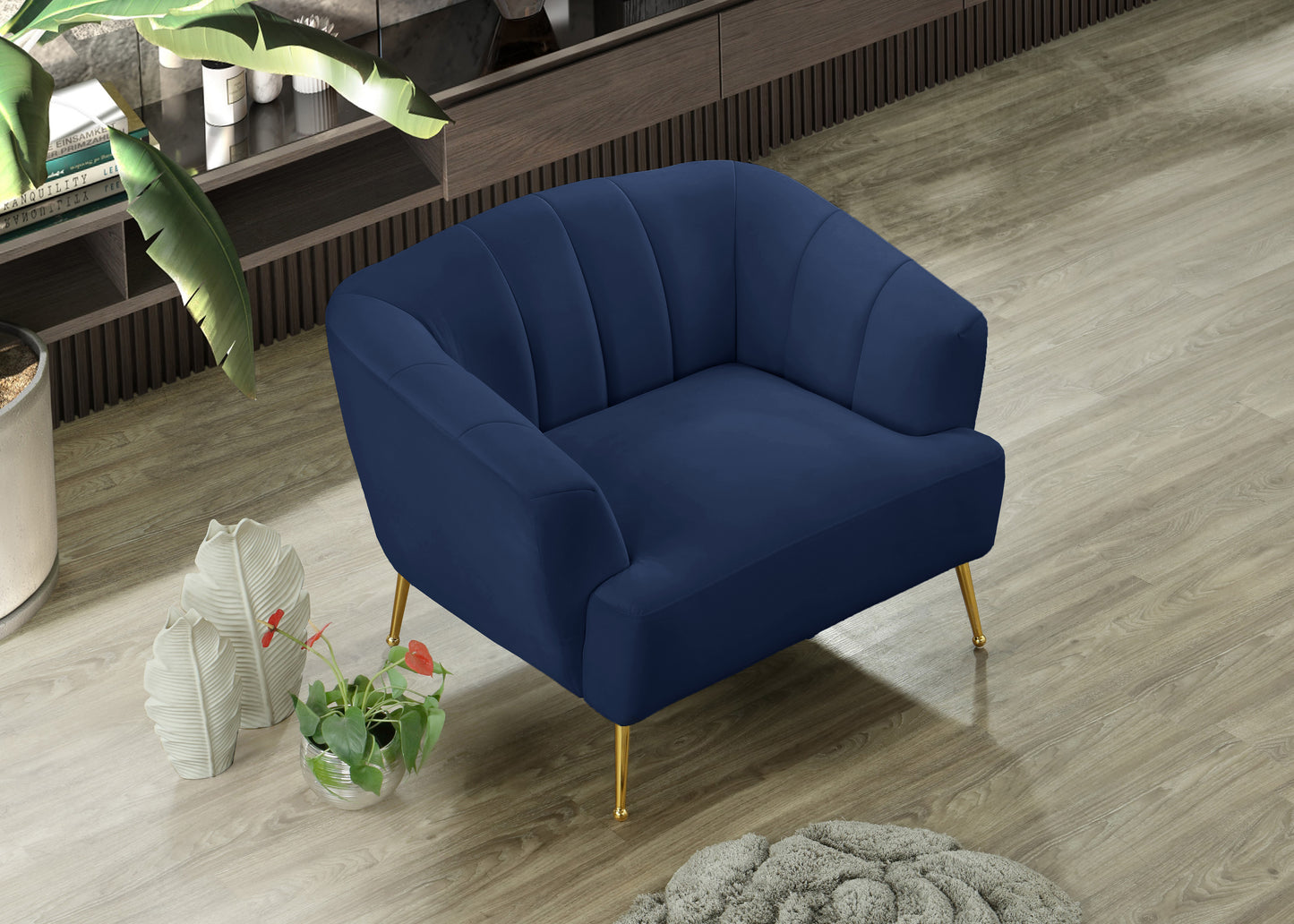 liam navy velvet chair c