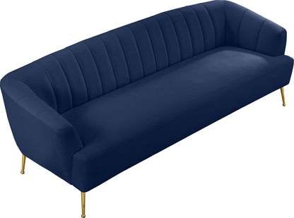 Liam Navy Velvet Sofa S