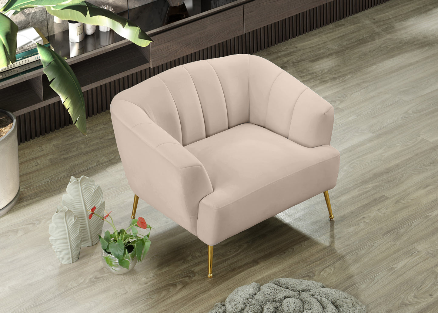 liam pink velvet chair c