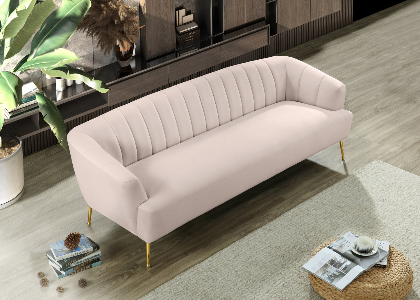 liam pink velvet sofa s