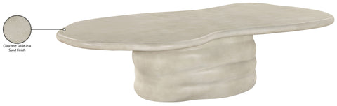 Olive Beige Concrete Indoor/Outdoor Coffee Table, 1 Piece
