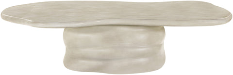 Olive Beige Concrete Indoor/Outdoor Coffee Table, 1 Piece
