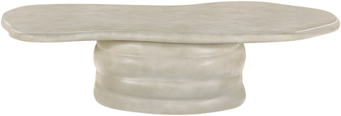 Olive Beige Concrete Indoor/Outdoor Coffee Table, 1 Piece