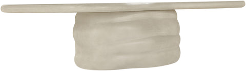 Olive Beige Concrete Indoor/Outdoor Coffee Table, 1 Piece