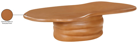 Olive Terracotta Concrete Indoor/Outdoor Coffee Table, 1 Piece
