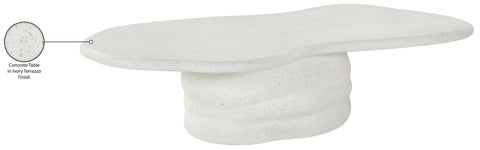 Olive Terrazzo Concrete Indoor/Outdoor Coffee Table, 1 Piece