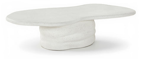Olive Terrazzo Concrete Indoor/Outdoor Coffee Table, 1 Piece